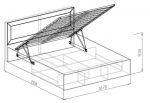 Кровать №1 Подъёмная (1600 с основанием) №34 Корвет Люкс Бодега СМ
