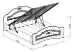  Кровать № 1 Подъёмная (с основанием) 1400 Корона СМ