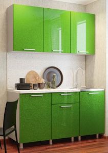 Кухня 1,5м Блёстки Олива БТС Мебель Белгород
